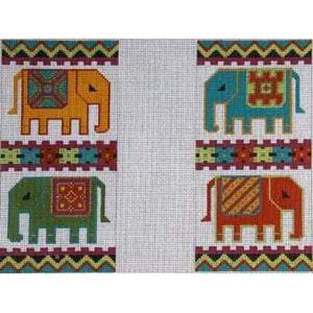 Royal Elephant Eyeglass Case Canvas - KC Needlepoint