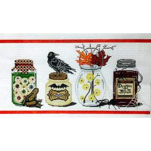 Halloween Jars Canvas - KC Needlepoint