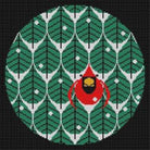 Coniferous Cardinal Canvas - KC Needlepoint