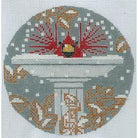 Brrr Bath Round Canvas - KC Needlepoint