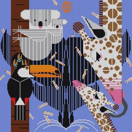 Zoo Babies Canvas - KC Needlepoint