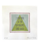 I Love You Mountains Canvas - KC Needlepoint