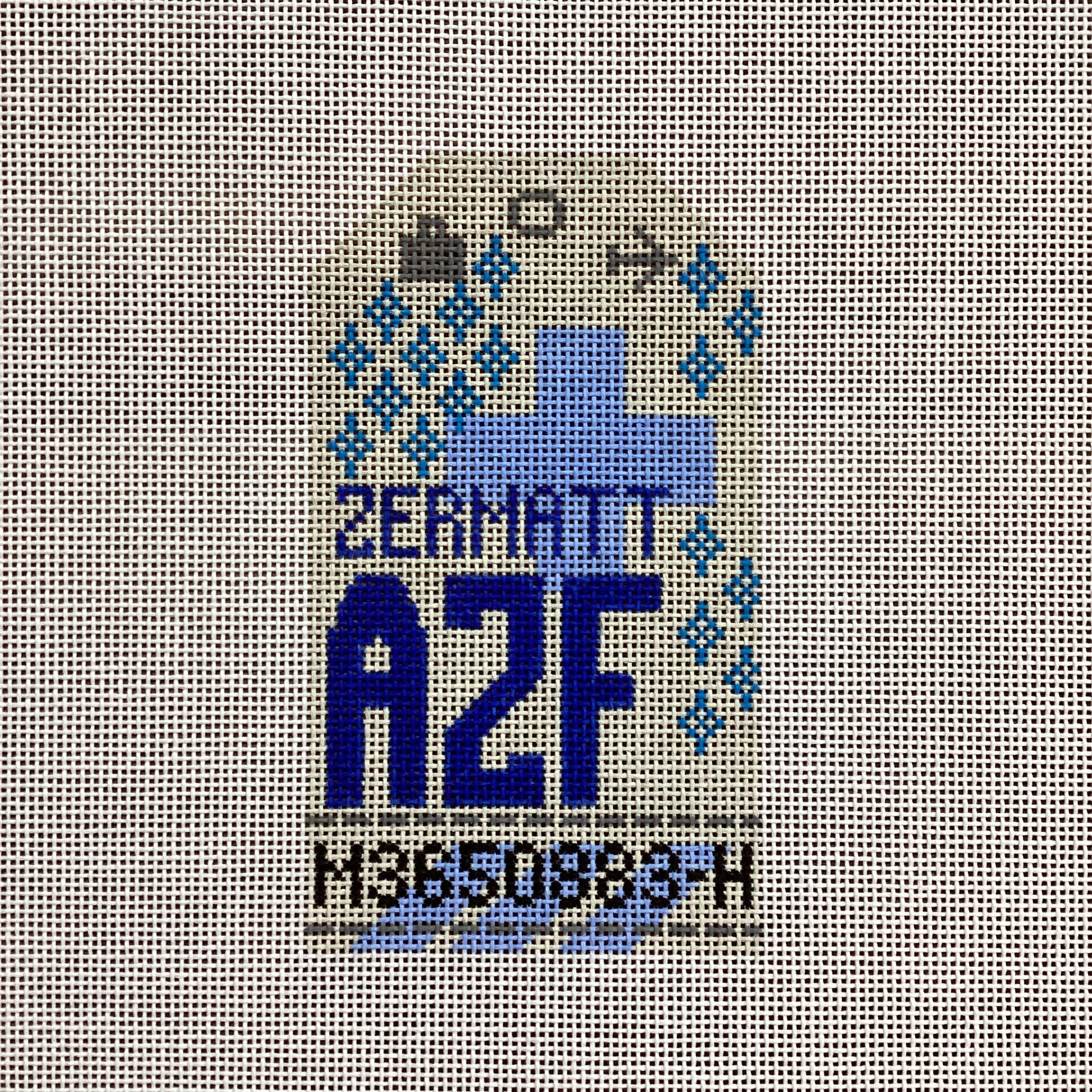 Zermatt Vintage Travel Tag Canvas - KC Needlepoint