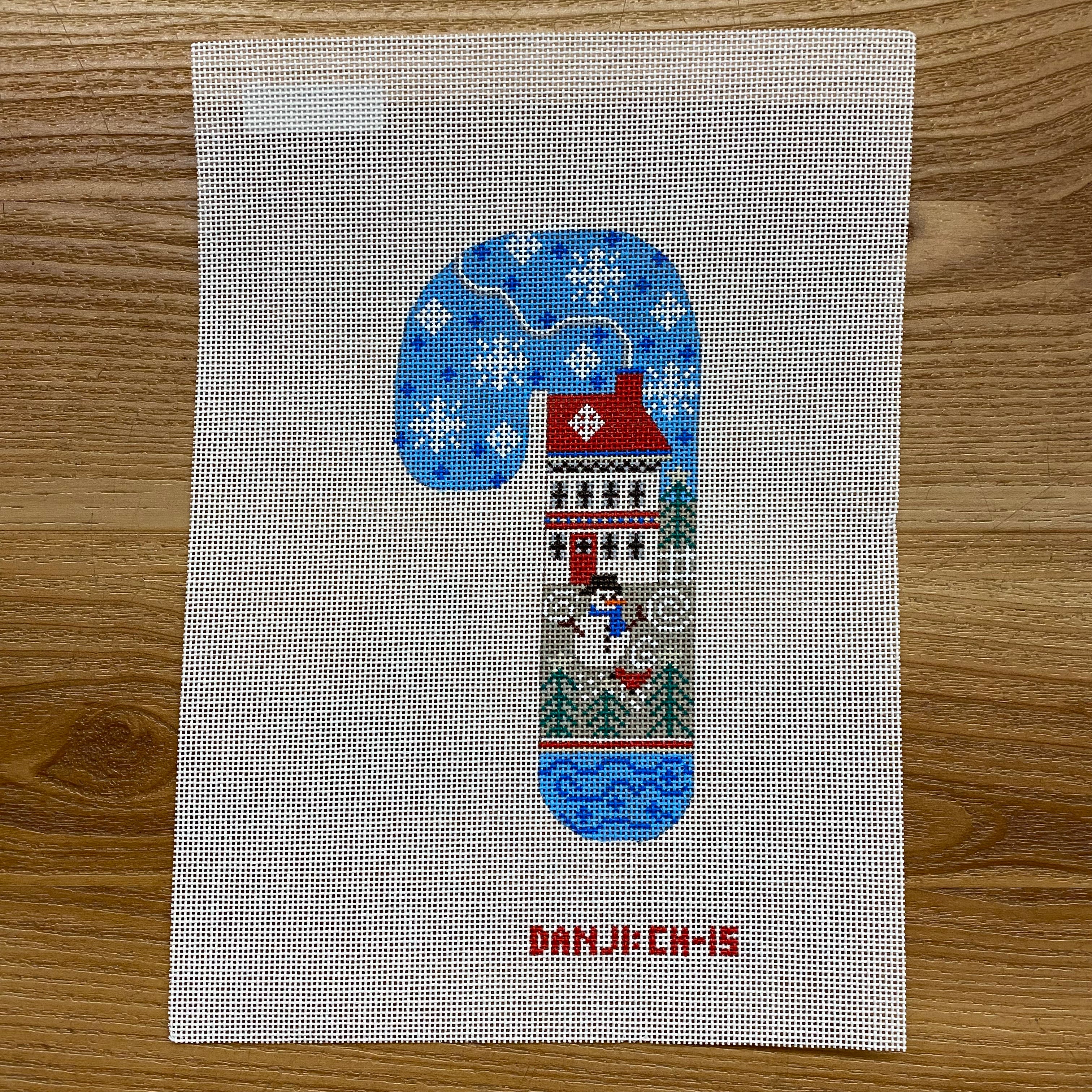 House Candy Cane Canvas - KC Needlepoint