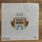 Rice University Round Canvas - KC Needlepoint