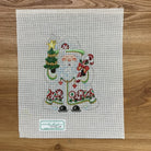 Peppermint Candies Squatty Santa Canvas - KC Needlepoint