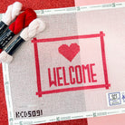 Welcome Sign with Heart Kit - KC Needlepoint