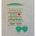 Zeta Tau Alpha Mini Sock Canvas - KC Needlepoint