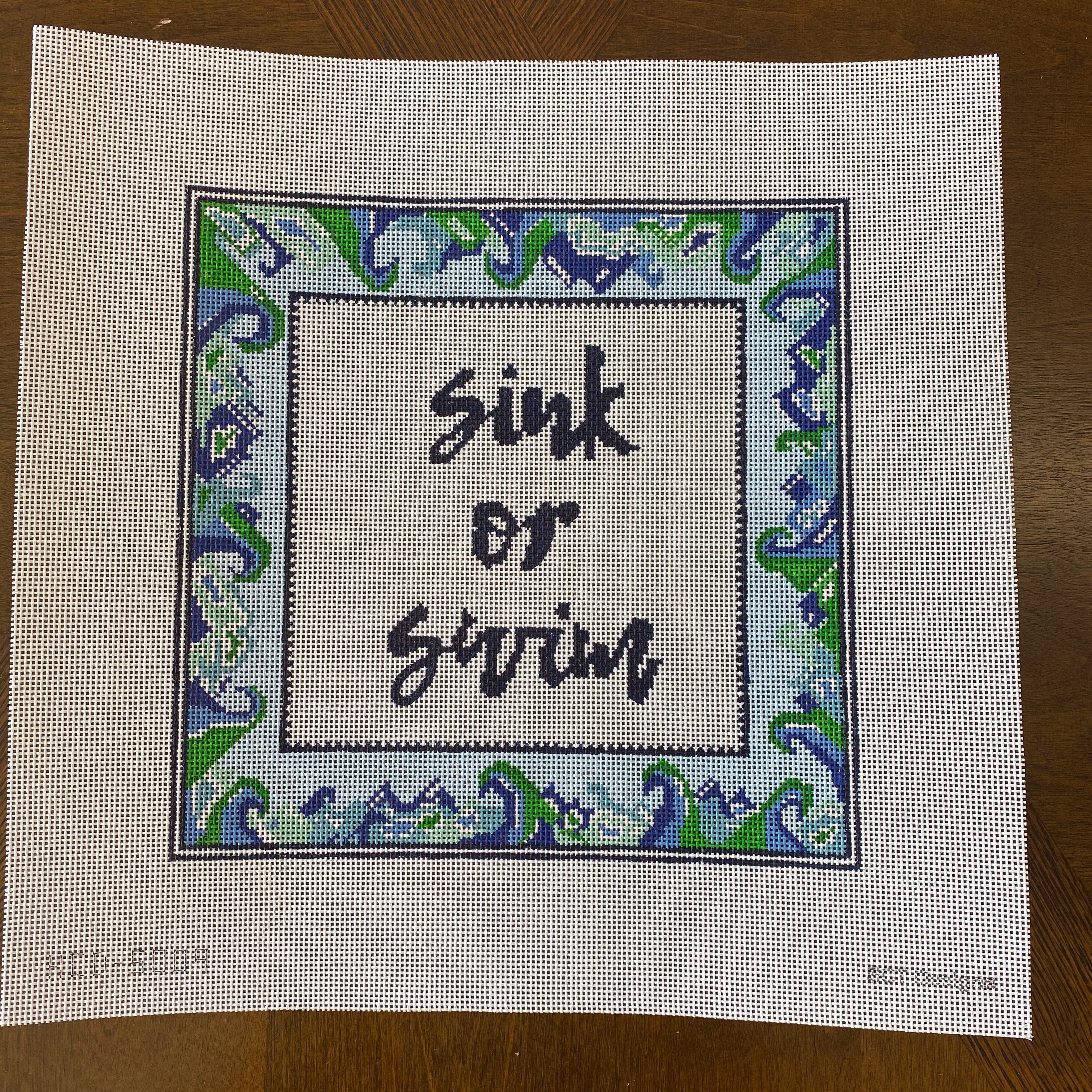 Sink or Swim Needlepoint Canvas - KC Needlepoint