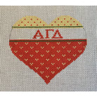 Alpha Gamma Delta Heart Canvas - KC Needlepoint