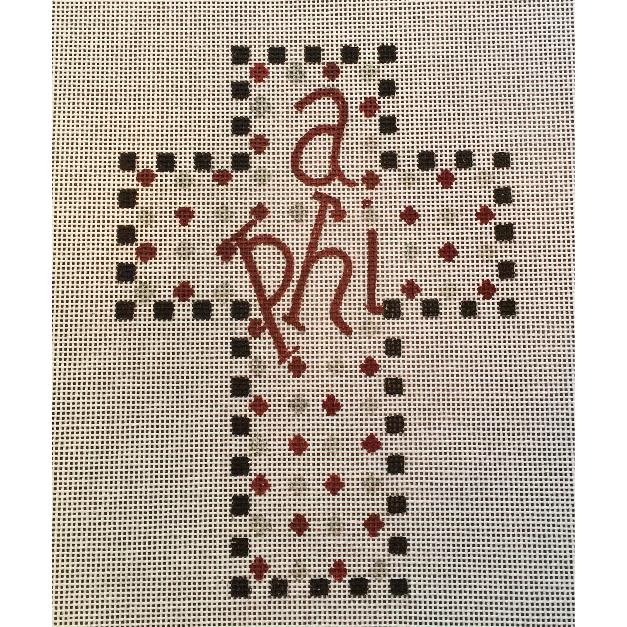 Alpha Phi Cross Canvas - KC Needlepoint