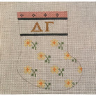 Delta Gamma Mini Sock Canvas - KC Needlepoint