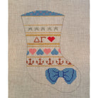 Delta Gamma Mini Sock Canvas - KC Needlepoint