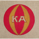 Kappa Alpha Round Canvas - KC Needlepoint