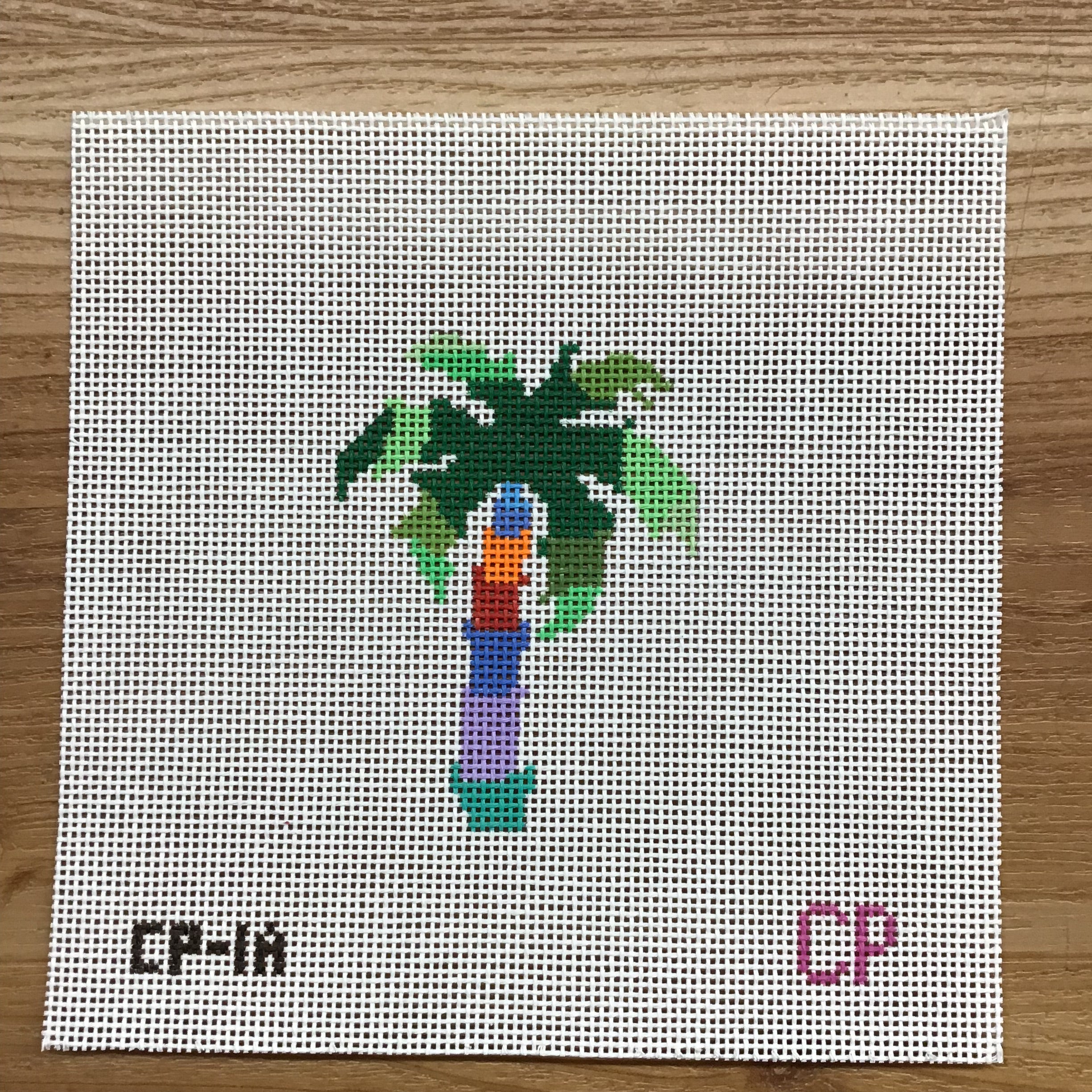 Palm Tree Canvas - KC Needlepoint