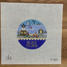 Block Island Travel Round Needlepoint Canvas - KC Needlepoint