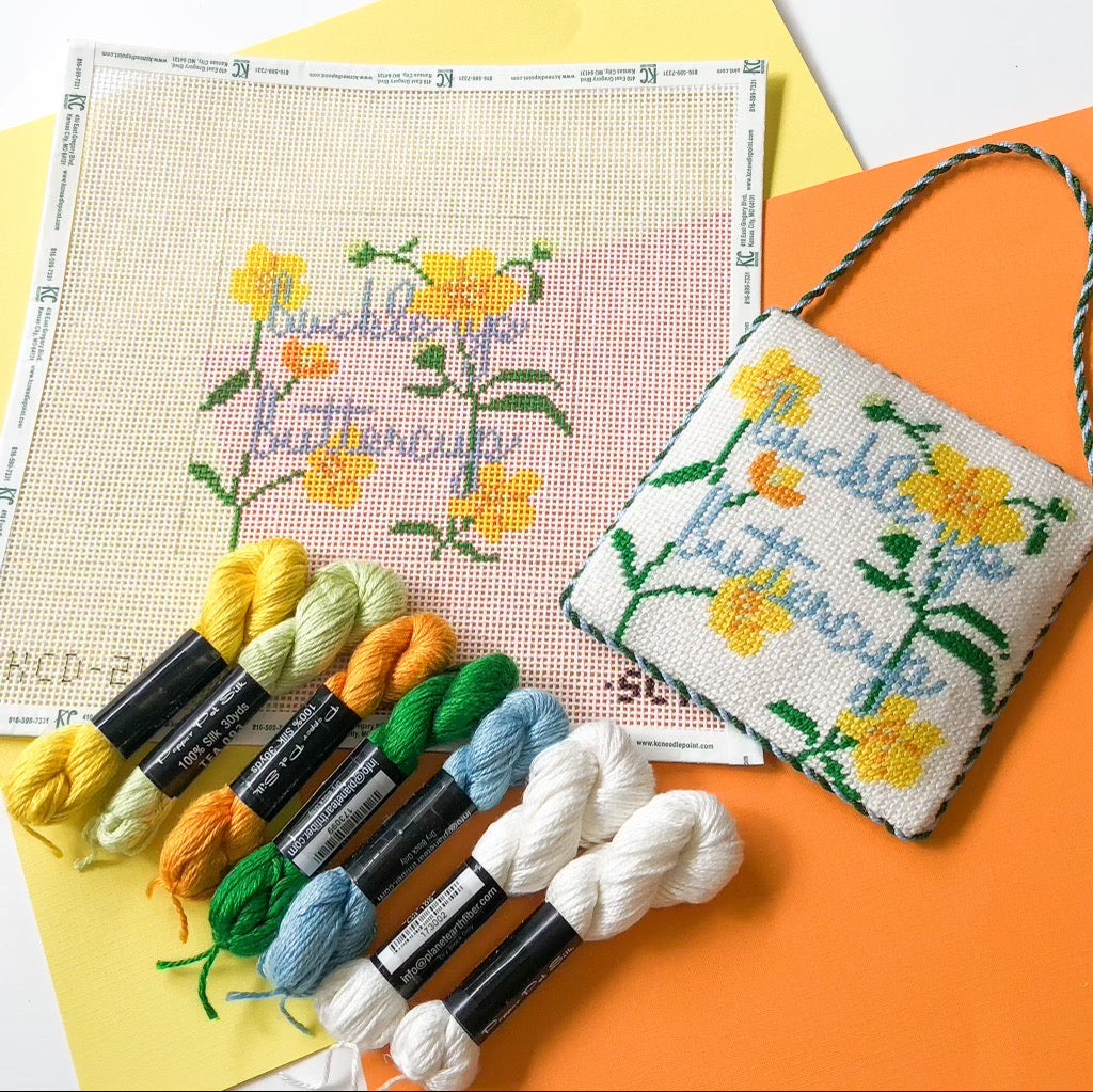 Buckle Up Buttercup Kit - KC Needlepoint