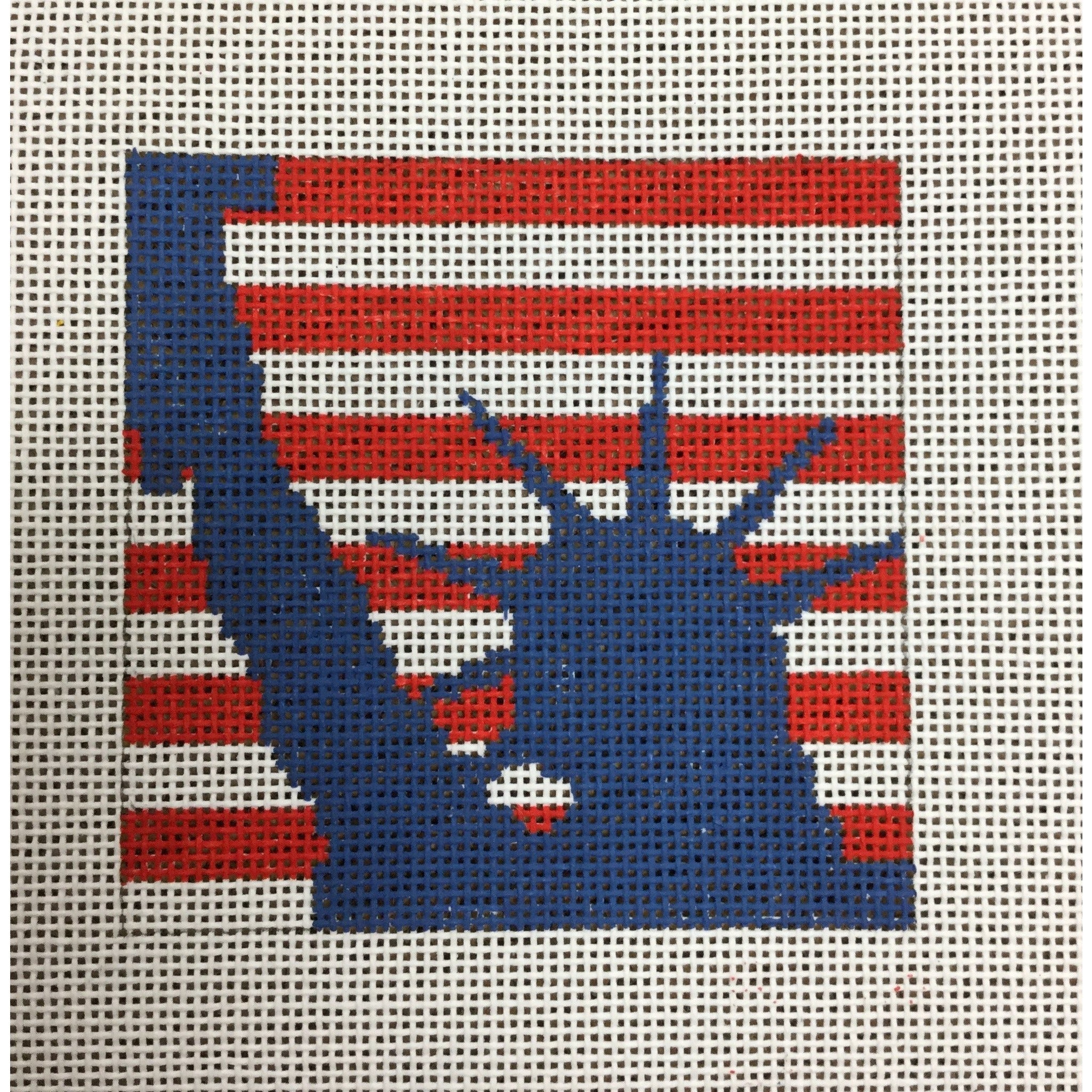 Statue of Liberty 4 1/2" Square Canvas - KC Needlepoint