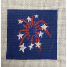 Fireworks 4 1/2" Square Canvas - KC Needlepoint