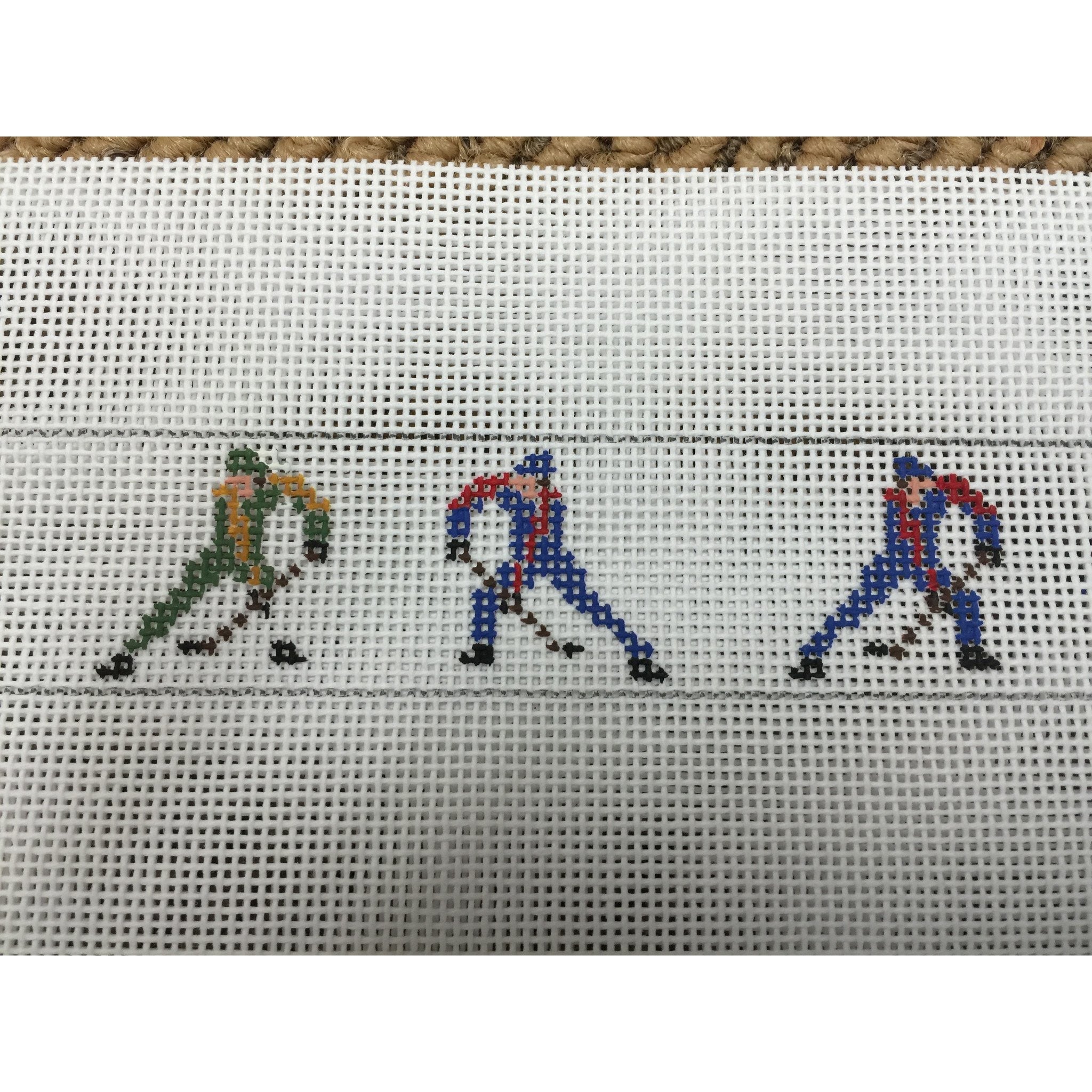 Hockey Players Belt Canvas - KC Needlepoint