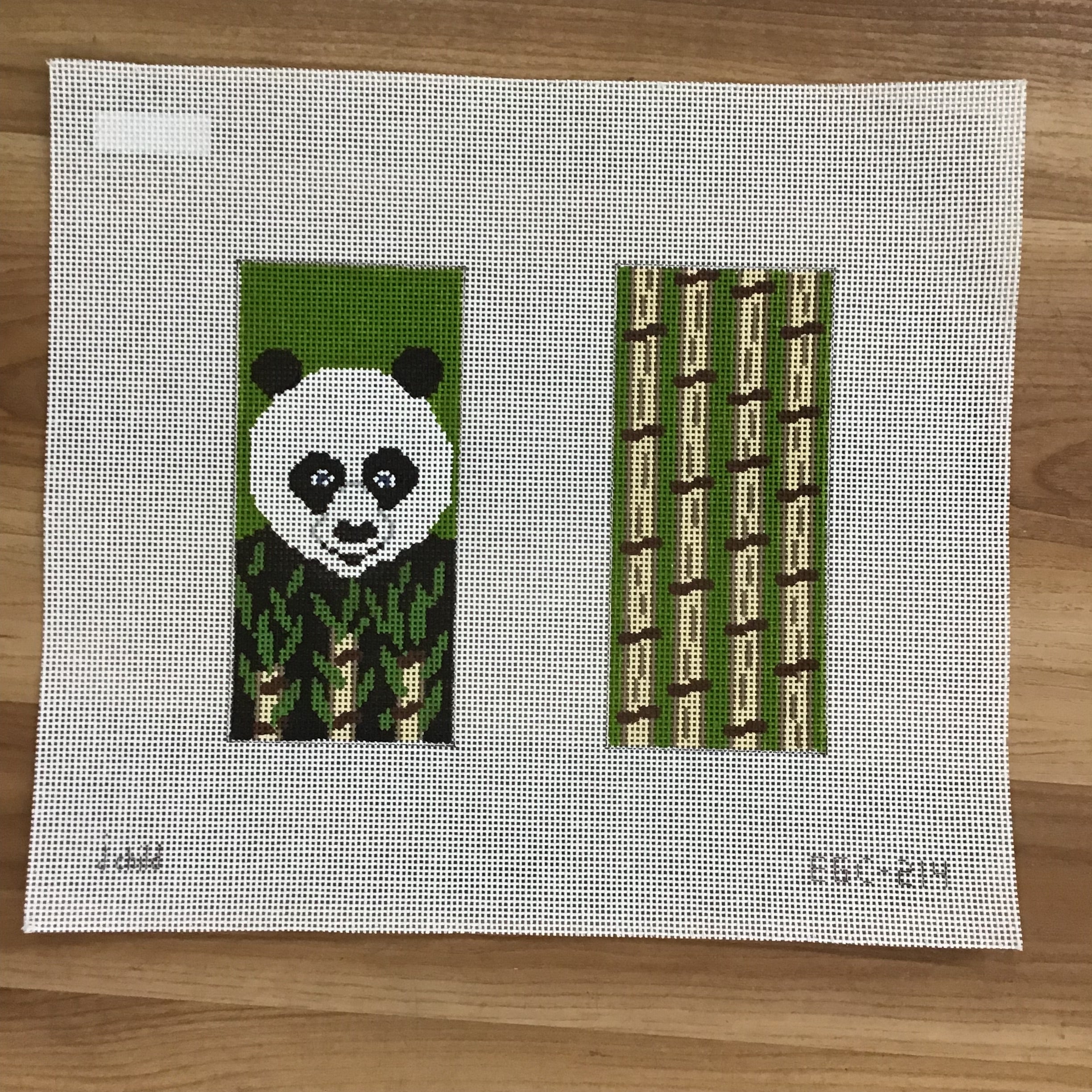 Panda Eyeglass Case Canvas - KC Needlepoint