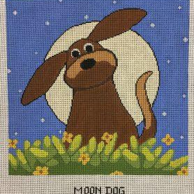 Moon Dog Canvas - KC Needlepoint