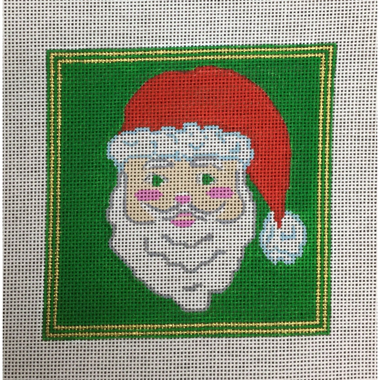 Santa Square Canvas - KC Needlepoint