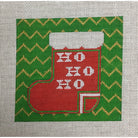 HoHoHo Stocking Square Canvas - KC Needlepoint