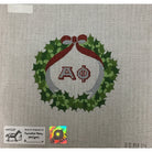 Alpha Phi Wreath Canvas - KC Needlepoint