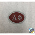 Alpha Phi Oval Canvas - KC Needlepoint