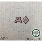 Alpha Phi Round Canvas - KC Needlepoint