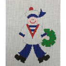 Sailor with Wreath Canvas - KC Needlepoint