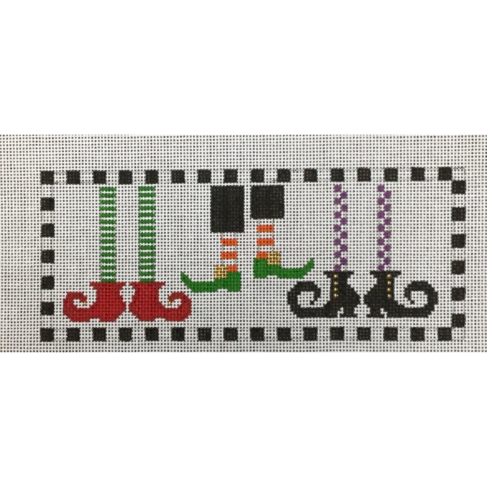 Holiday Legs Canvas - KC Needlepoint