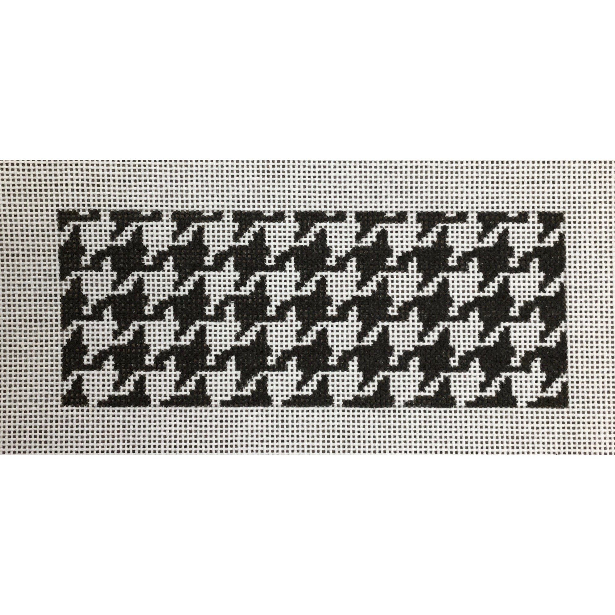 Black/White Houndstooth Card Insert Canvas - KC Needlepoint