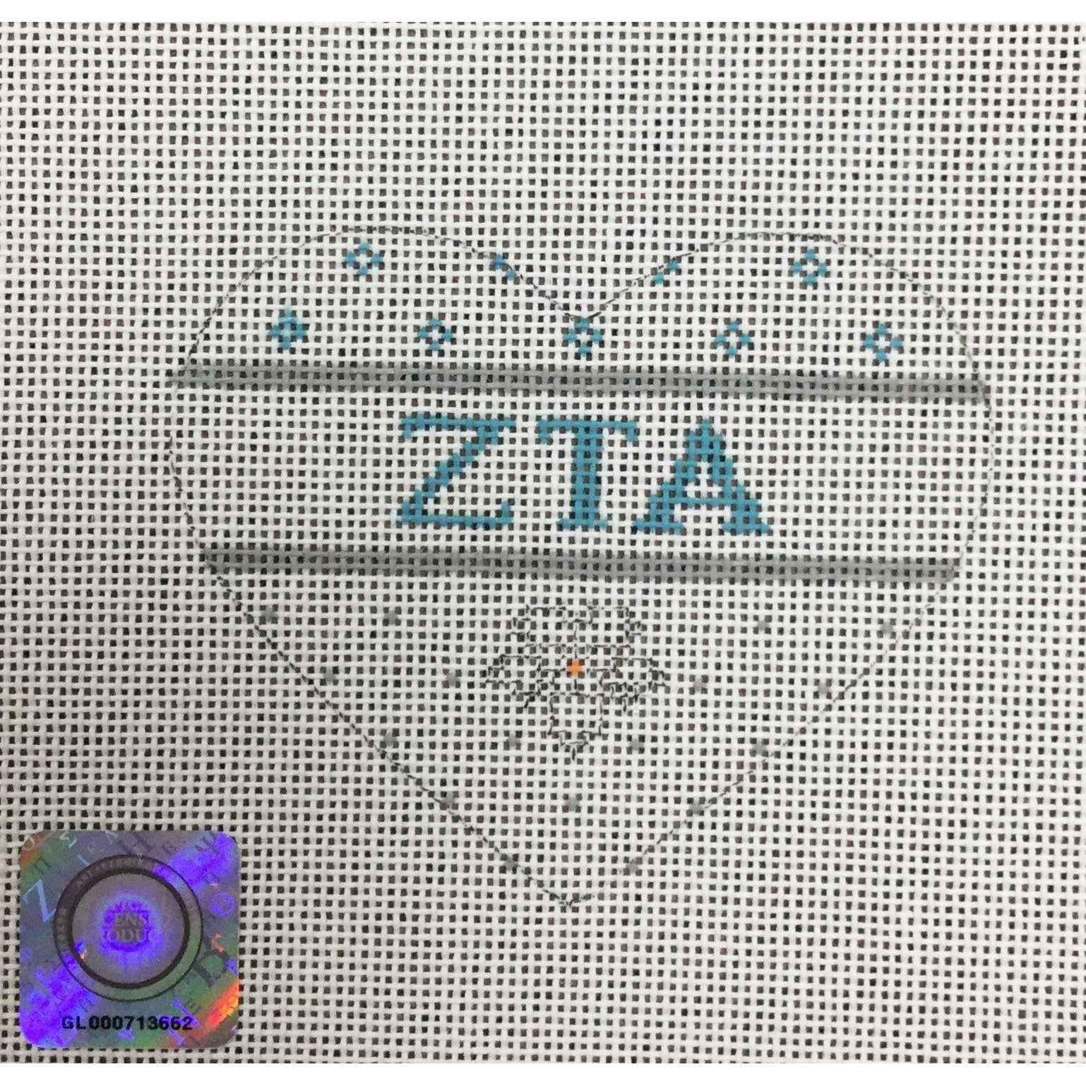 ZTA/Violet Heart Canvas - KC Needlepoint