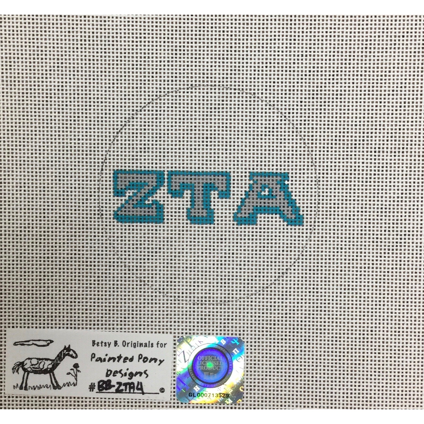 Zeta Tau Alpha Letters Canvas - KC Needlepoint