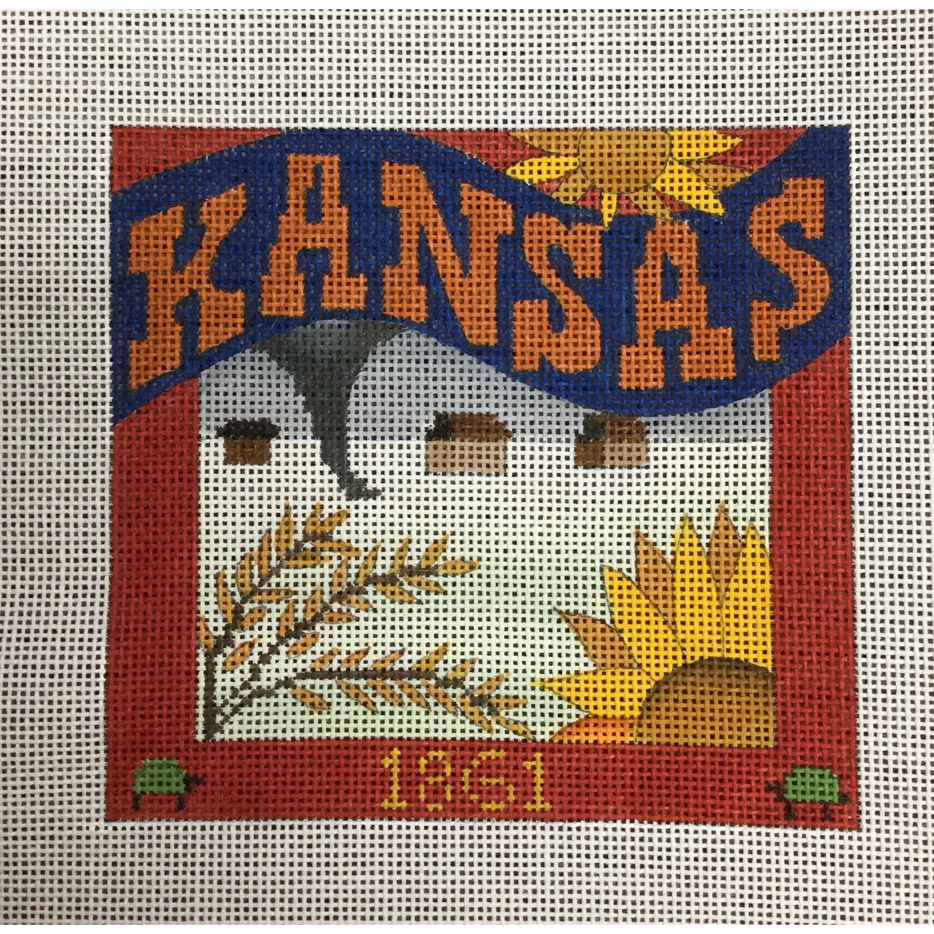 Kansas Travel Needlepoint Canvas - KC Needlepoint