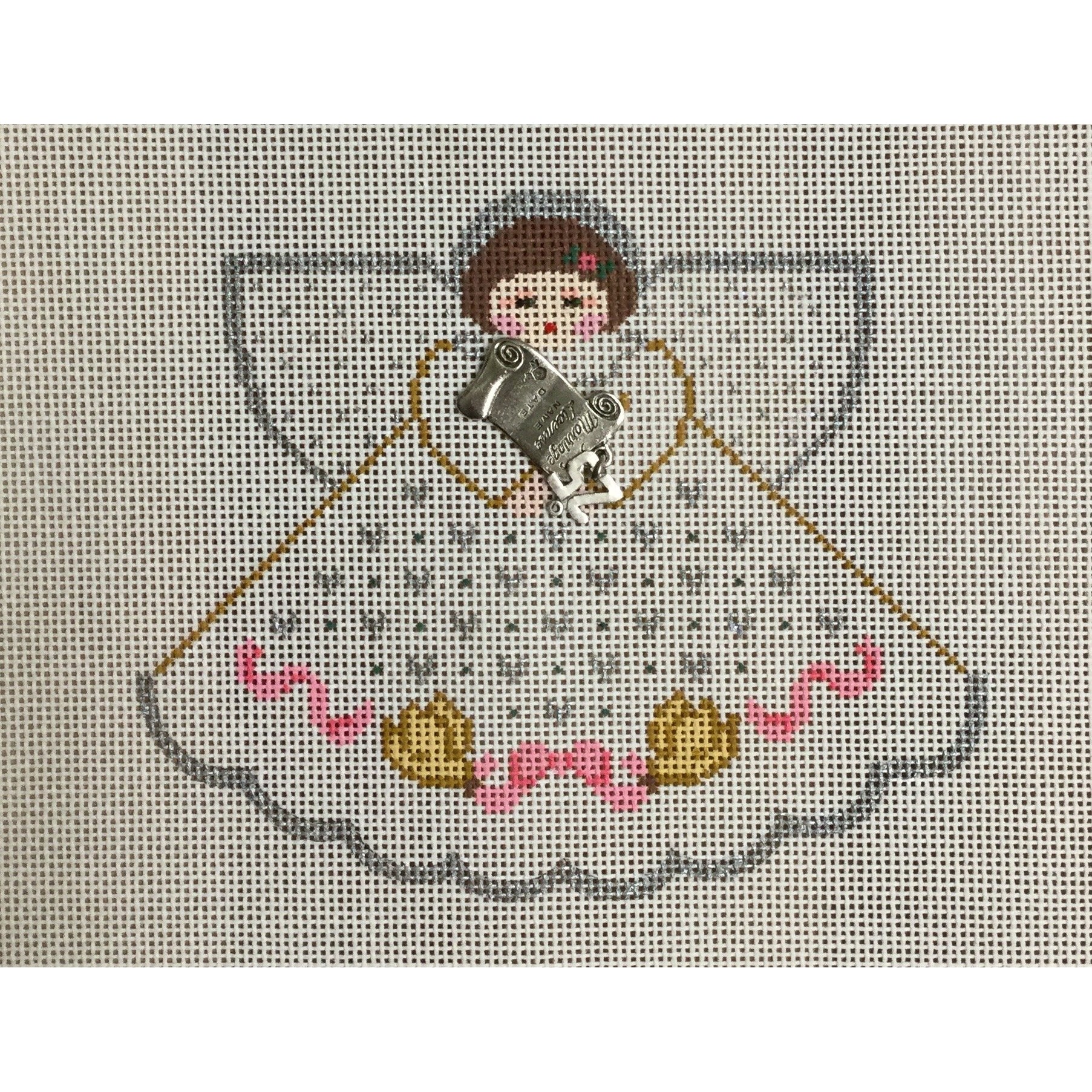 25th Anniversary Angel Canvas - KC Needlepoint