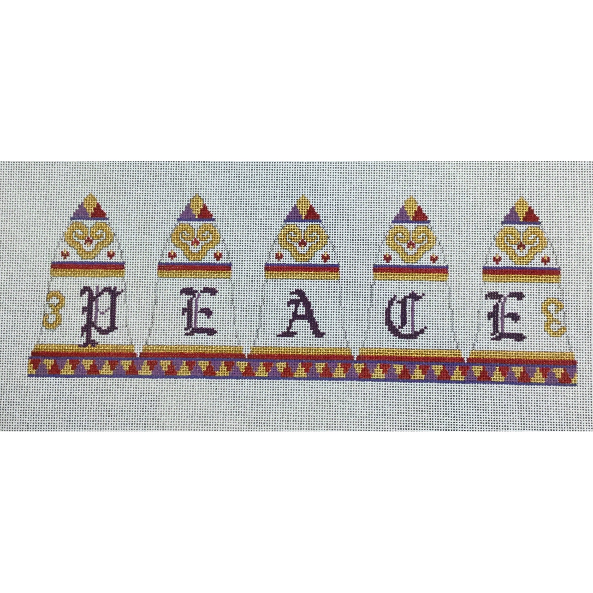 Peace 3D Bell Canvas - KC Needlepoint