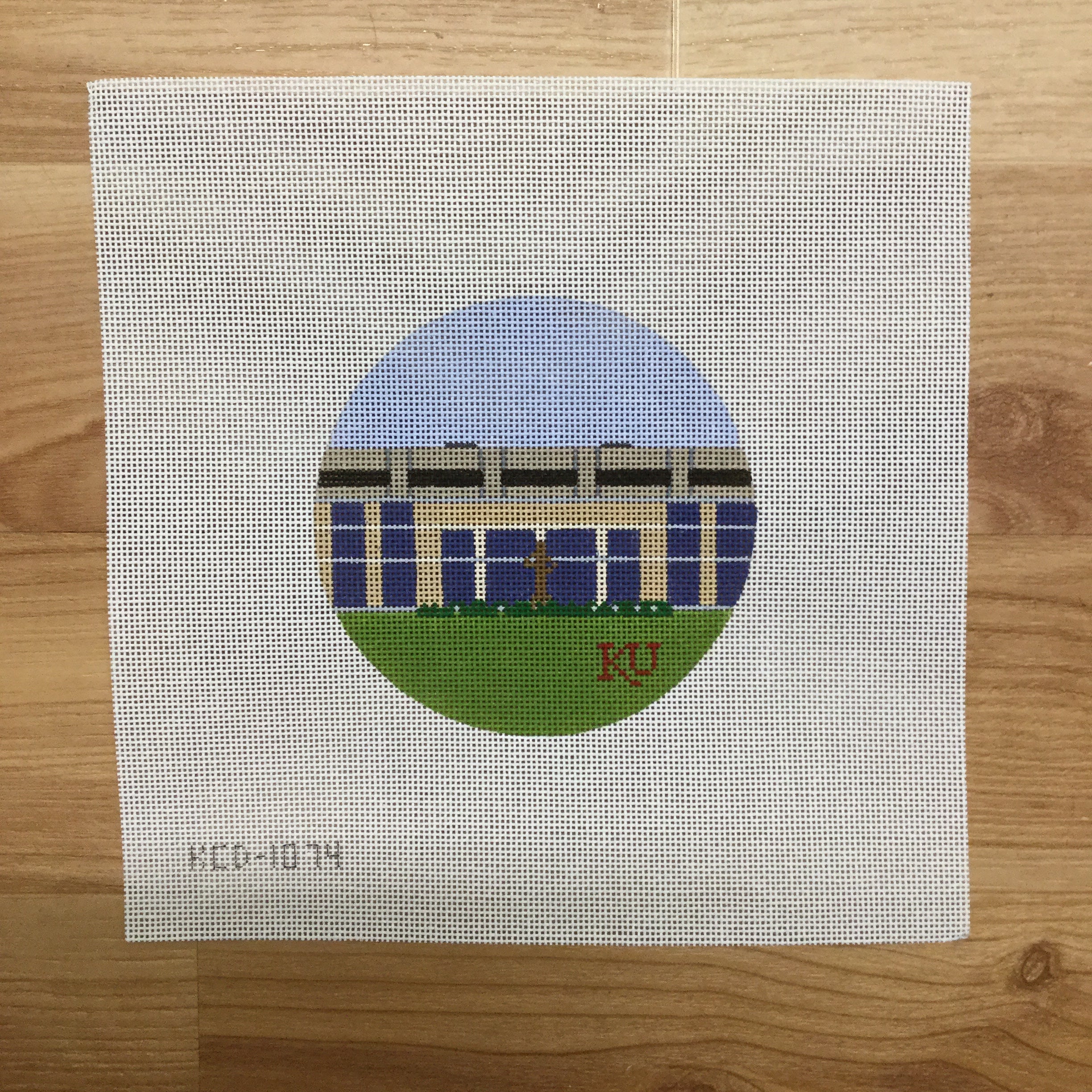 Allen Fieldhouse Canvas - KC Needlepoint