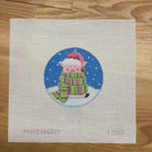 All Wrapped Up Pig Ornament Canvas - KC Needlepoint