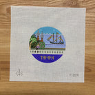 Tampa Travel Round Canvas - KC Needlepoint