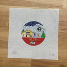 Alta Travel Round Needlepoint Canvas - KC Needlepoint