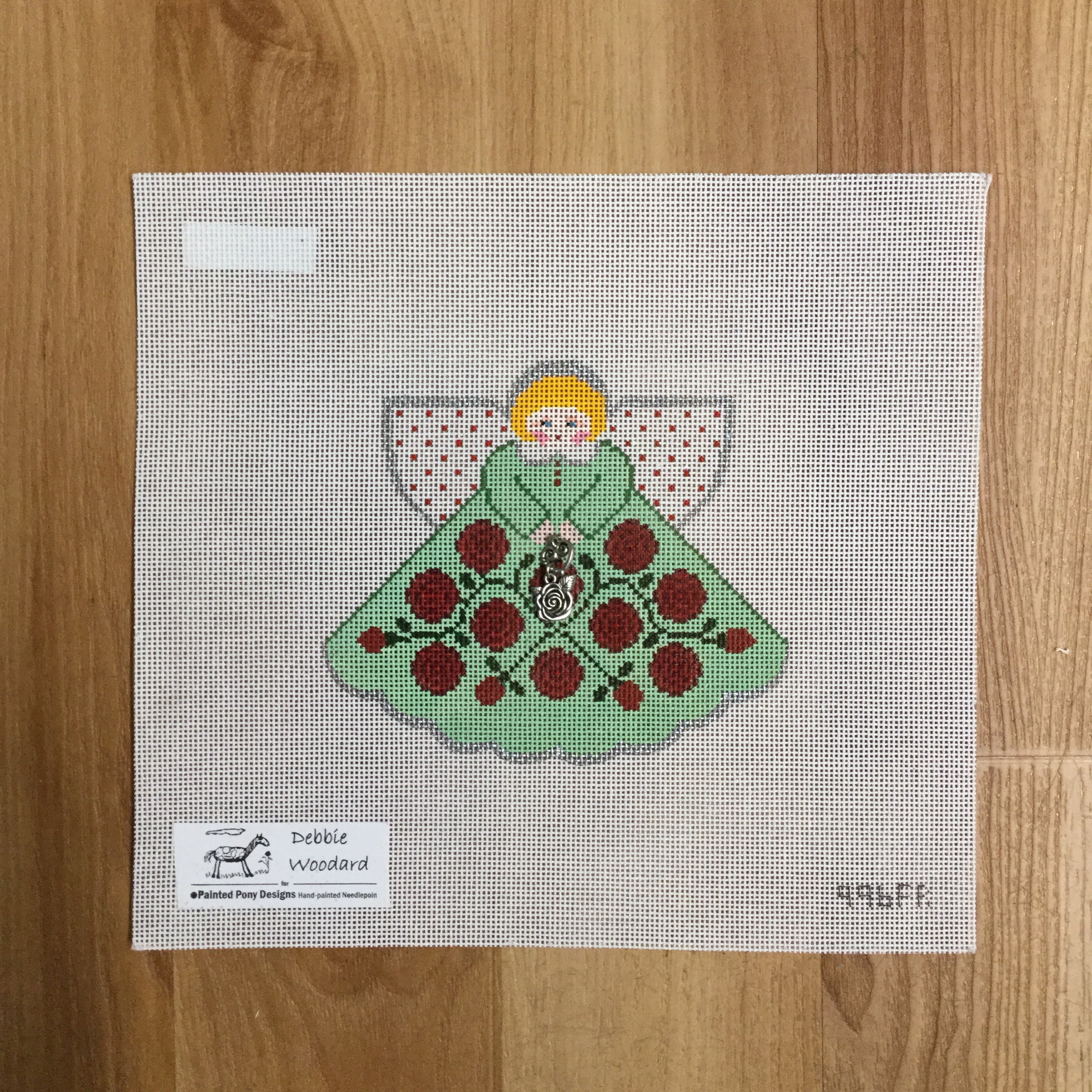 Roses Angel Canvas - KC Needlepoint