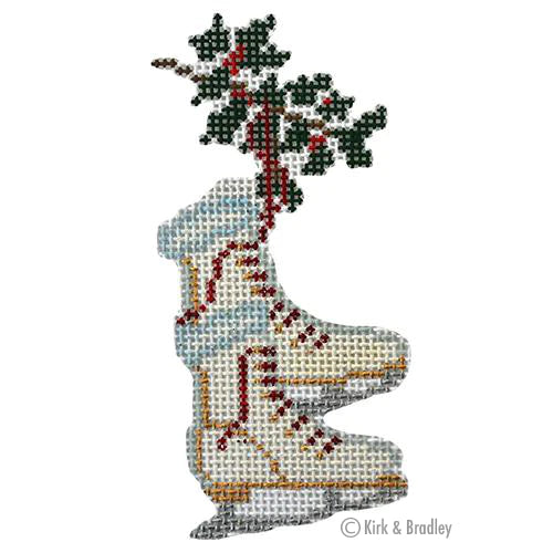 Ice Skates Canvas - KC Needlepoint