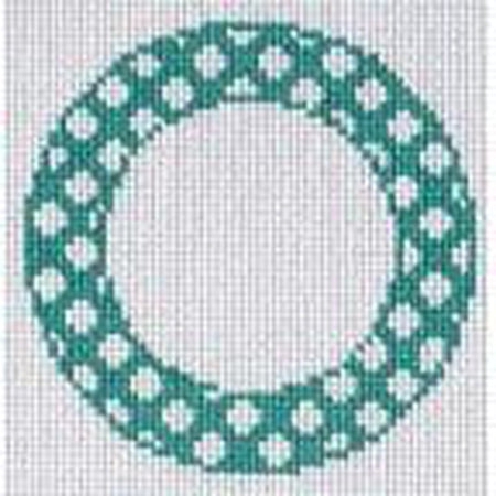 Sea Foam Round Canvas - KC Needlepoint