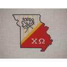 Missouri Chi Omega Canvas - KC Needlepoint