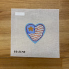 Americana Heart Flag Canvas - KC Needlepoint