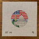 Washington DC Travel Round Canvas - KC Needlepoint