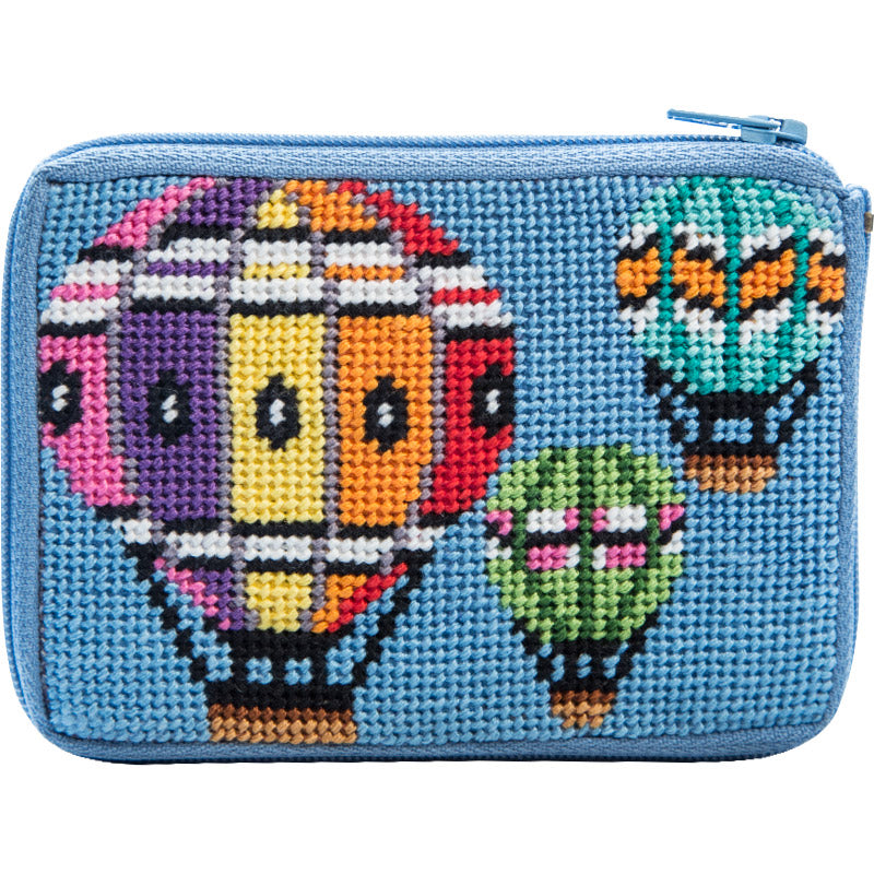 Balloons in Flight Coin Purse Kit - KC Needlepoint